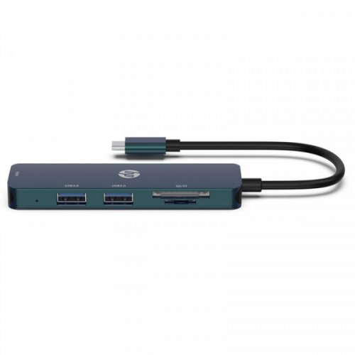 Купити USB-хаб HP USB Type-C 5 in 1 (DHC-CT203) Blue - ціна в Києві, Львові, Вінниці, Хмельницькому, Франківську, Україні | інтернет-магазин TELEMART.UA фото