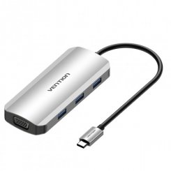 USB-хаб Vention USB Type-C 6 in 1 (TOIHB) Silver