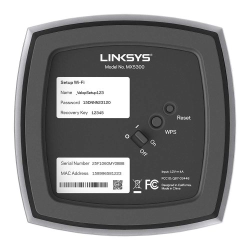 Купить Wi-Fi роутер Linksys Velop MX5300 1-pack (MX5300) - цена в Харькове, Киеве, Днепре, Одессе
в интернет-магазине Telemart фото