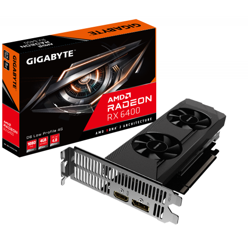Продать Видеокарта Gigabyte Radeon RX 6400 D6 Low Profile 4096MB (GV-R64D6-4GL) по Trade-In интернет-магазине Телемарт - Киев, Днепр, Украина фото