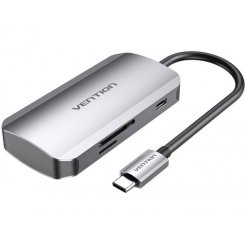 USB-хаб Vention USB Type-C 6 in 1 (TNHHB) Silver