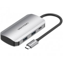 USB-хаб Vention USB Type-C 5 in 1 (TNBHB) Silver