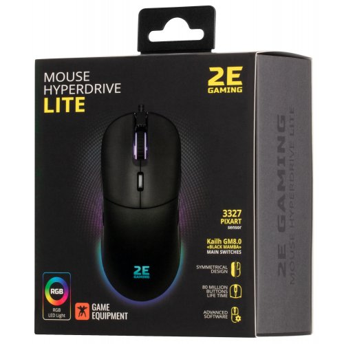 Купить Мышка 2E Gaming HyperDrive Lite RGB (2E-MGHDL-BK) Black - цена в Харькове, Киеве, Днепре, Одессе
в интернет-магазине Telemart фото