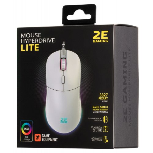 Купить Мышка 2E Gaming HyperDrive Lite RGB (2E-MGHDL-WT) White - цена в Харькове, Киеве, Днепре, Одессе
в интернет-магазине Telemart фото