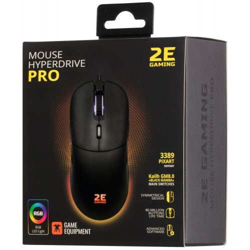 Купить Мышка 2E Gaming HyperDrive Pro RGB (2E-MGHDPR-BK) Black - цена в Харькове, Киеве, Днепре, Одессе
в интернет-магазине Telemart фото