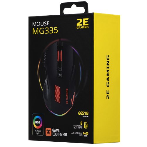 Купити Миша 2E Gaming MG335 RGB (2E-MG335UB) Black - ціна в Києві, Львові, Вінниці, Хмельницькому, Франківську, Україні | інтернет-магазин TELEMART.UA фото
