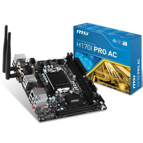 Продать Материнская плата MSI H170I PRO AC (s1151, Intel H170) по Trade-In интернет-магазине Телемарт - Киев, Днепр, Украина фото