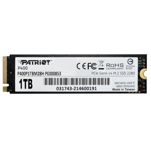 Photo SSD Drive Patriot P400 1TB M.2 (2280 PCI-E) NVMe x4 (P400P1TBM28H)