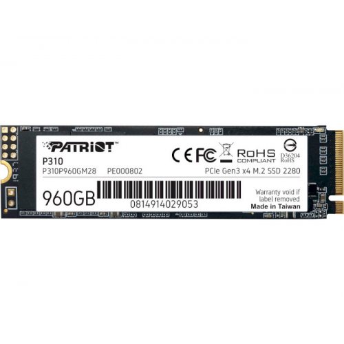 Photo SSD Drive Patriot P310 960GB M.2 (2280 PCI-E) NVMe x4 (P310P960GM28)