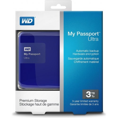 Зовнішній HDD Western Digital My Passport Ultra 3TB WDBBKD0030BBL-EESN Blue купити в Україні | Telemart фото