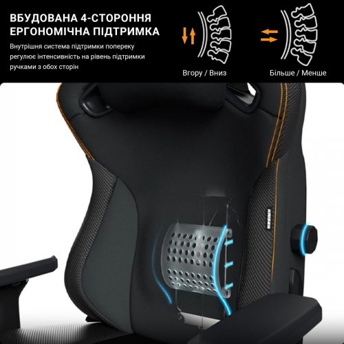 Ігрове крісло Anda Seat Kaiser 3 XL (AD12YDC-XL-01-B-PVC) Black купити в Україні: Київ, Львів, Хмельницький, Тернопіль, Івано-Франківськ | Низька ціна, відгуки, характеристики від TELEMART фото