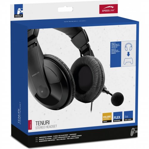Купить Наушники Speedlink Tenuri Stereo Headset PS4 (SL-4531-BK) Black - цена в Харькове, Киеве, Днепре, Одессе
в интернет-магазине Telemart фото