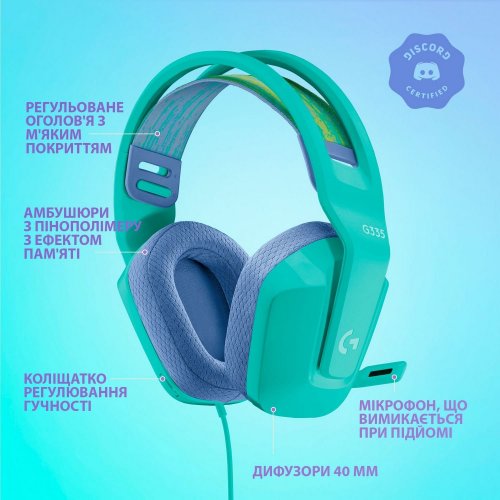 Photo Headset Logitech G335 Gaming (981-001024) Mint