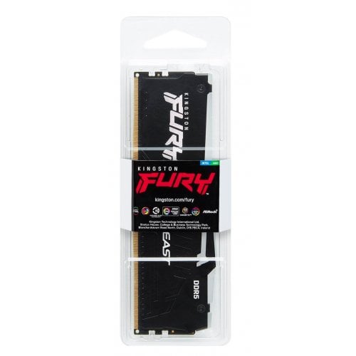 Купить ОЗУ Kingston DDR5 8GB 5200MHz FURY Beast RGB Black (KF552C40BBA-8) с проверкой совместимости: обзор, характеристики, цена в Киеве, Днепре, Одессе, Харькове, Украине | интернет-магазин TELEMART.UA фото