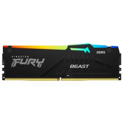 ОЗП Kingston DDR5 16GB 5200MHz FURY Beast RGB Black (KF552C40BBA-16)