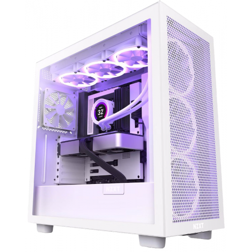Photo NZXT H7 Flow Tempered Glass without PSU (CM-H71FW-01) White
