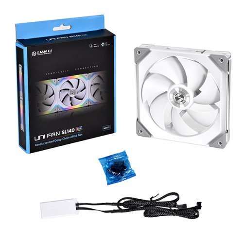 Продать Кулер для корпуса Lian Li Uni Fan SL140 (G99.14UF1W.00) White по Trade-In интернет-магазине Телемарт - Киев, Днепр, Украина фото