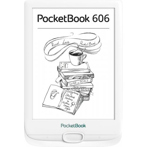 Купить Электронная книга PocketBook 606 (PB606-D-CIS) White - цена в Харькове, Киеве, Днепре, Одессе
в интернет-магазине Telemart фото