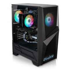 Компьютер EVOLVE OptiPart Silver 3H (EVOP-S3Hi114FR660-16S500H1TBk) Black / Intel Core i5-11400F (2.6–4.4 ГГц), 6 ядер / RX 6600 / 16 ГБ (DDR4) / 500 ГБ (SSD) / 1000 ГБ (HDD)