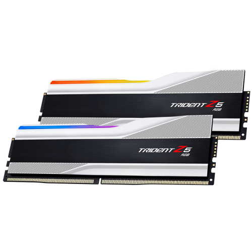 Фото ОЗП G.Skill DDR5 64GB (2x32GB) 6000Mhz Trident Z5 RGB Silver (F5-6000J3040G32GX2-TZ5RS)