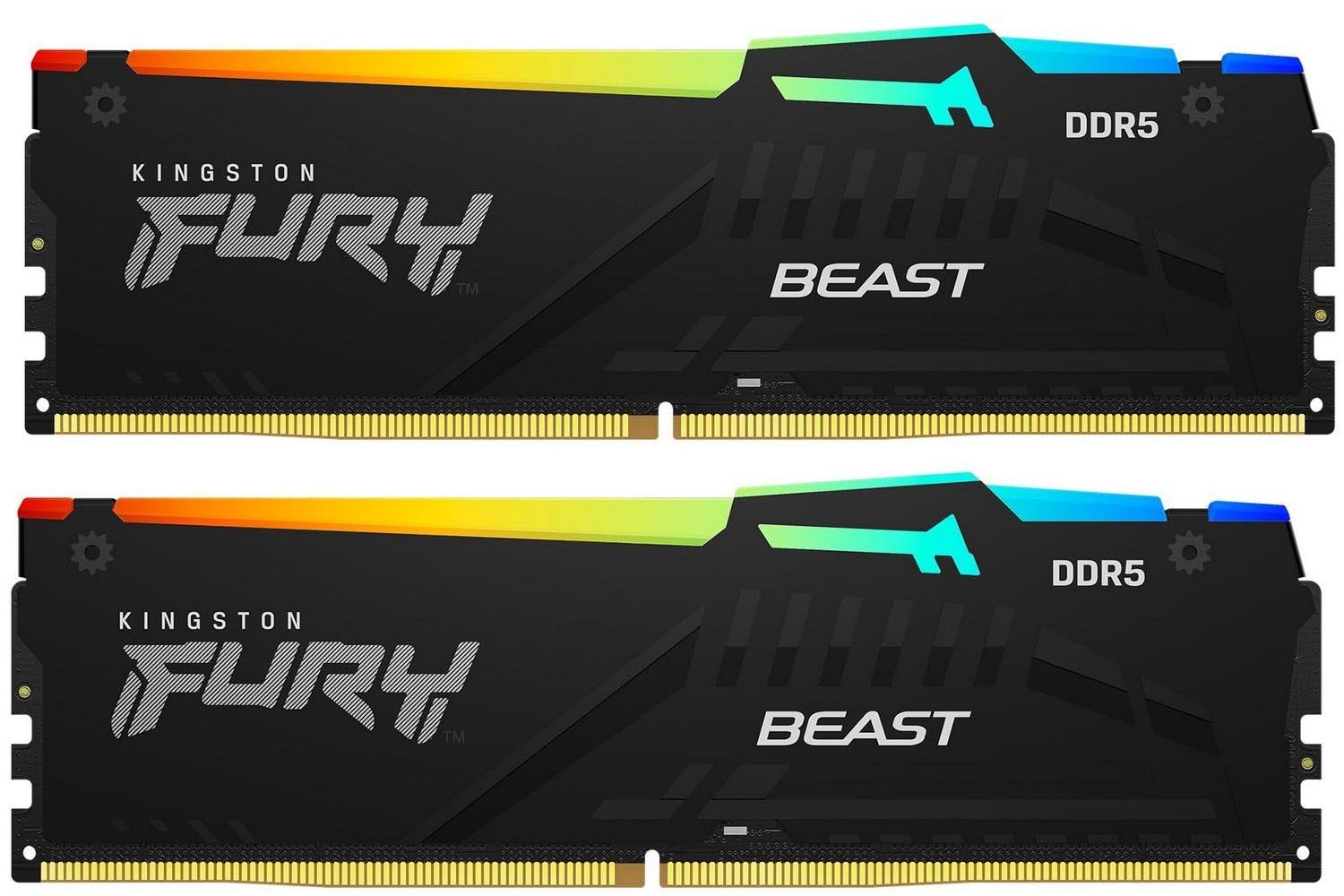 Купить ОЗУ Kingston DDR5 16GB (2x8GB) 6000MHz FURY Beast RGB Black ...