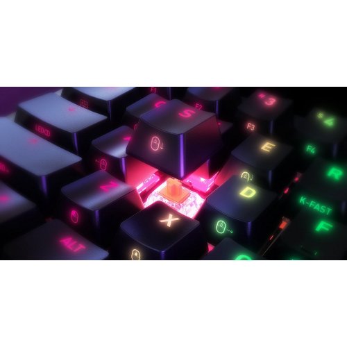 Купить Клавиатура Xtrfy K5 RGB Kailh Red (K5-RGB-CPT-BLACK-R-UKR) Black - цена в Харькове, Киеве, Днепре, Одессе
в интернет-магазине Telemart фото