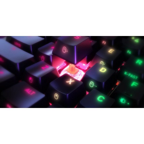 Photo Keyboard Xtrfy K5 RGB Kailh Red (K5-RGB-CPT-TPWHITE-R-UKR) Transparent White