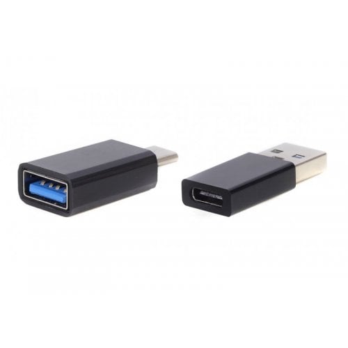 Адаптер Maxxter USB-A to USB-C + USB-C to USB-A (ACT-A-USB3-CMAF2) Black купити в Україні | Telemart фото