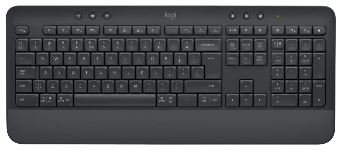 Купить Клавиатура Logitech Signature K650 US Wireless (920-010945) Graphite  - цена в Харькове, Киеве, Днепре, Одессе в интернет-магазине Telemart