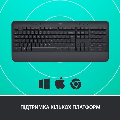 Купить Клавиатура Logitech Signature K650 US Wireless (920-010945) Graphite - цена в Харькове, Киеве, Днепре, Одессе
в интернет-магазине Telemart фото