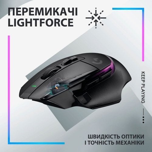 Купить Мышка Logitech G502 X Plus Wireless RGB (910-006162) Black - цена в Харькове, Киеве, Днепре, Одессе
в интернет-магазине Telemart фото