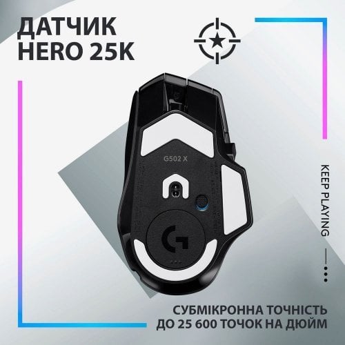 Купить Мышка Logitech G502 X Plus Wireless RGB (910-006162) Black - цена в Харькове, Киеве, Днепре, Одессе
в интернет-магазине Telemart фото