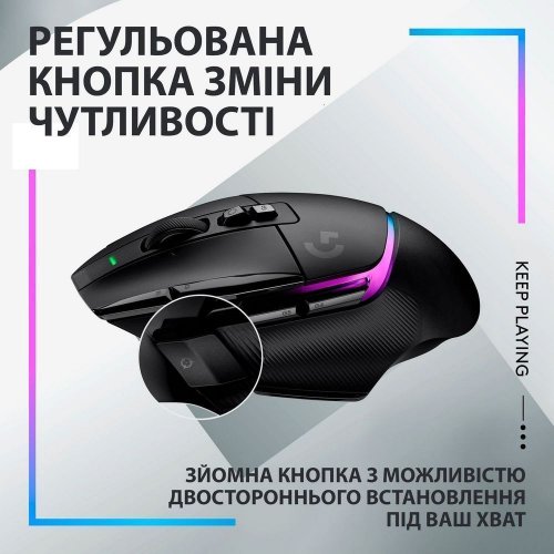 Купить Мышка Logitech G502 X Plus Wireless RGB (910-006162) Black - цена в Харькове, Киеве, Днепре, Одессе
в интернет-магазине Telemart фото