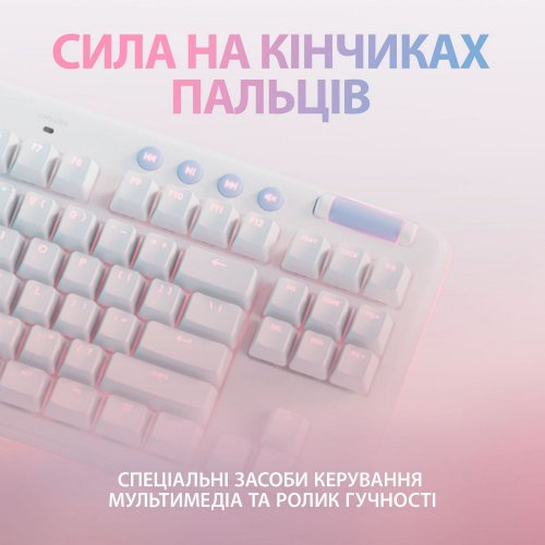 Купити Клавіатура Logitech G713 TKL RGB GX Tactile (920-010422) Off-White - ціна в Києві, Львові, Вінниці, Хмельницькому, Франківську, Україні | інтернет-магазин TELEMART.UA фото