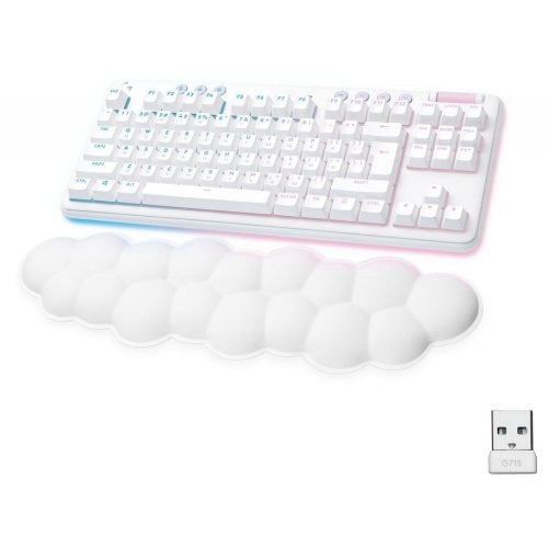 Купити Клавіатура Logitech G715 TKL Wireless RGB GX Tactile (920-010465) Off-White - ціна в Києві, Львові, Вінниці, Хмельницькому, Франківську, Україні | інтернет-магазин TELEMART.UA фото