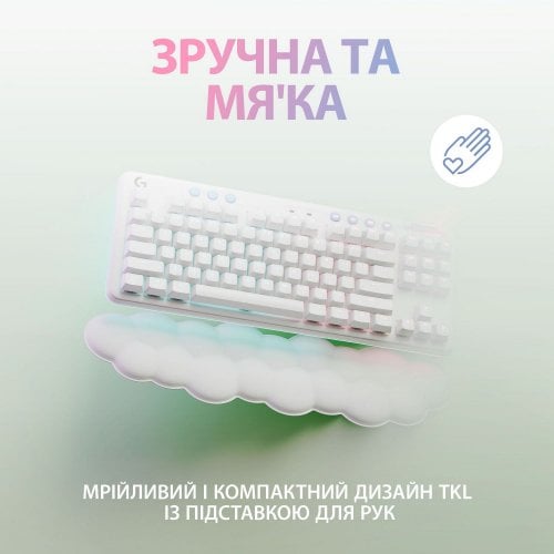 Купити Клавіатура Logitech G715 TKL Wireless RGB GX Tactile (920-010465) Off-White - ціна в Києві, Львові, Вінниці, Хмельницькому, Франківську, Україні | інтернет-магазин TELEMART.UA фото