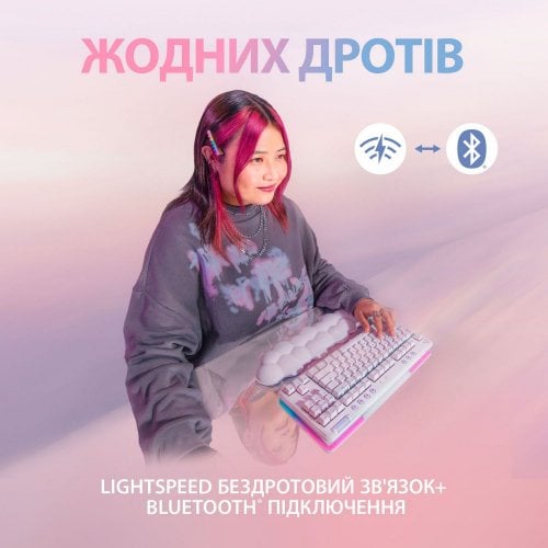 Купити Клавіатура Logitech G715 TKL Wireless RGB GX Tactile (920-010465) Off-White - ціна в Києві, Львові, Вінниці, Хмельницькому, Франківську, Україні | інтернет-магазин TELEMART.UA фото