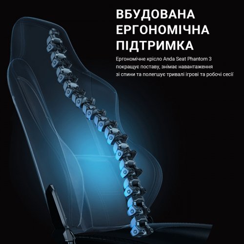 Игровое кресло Anda Seat Phantom 3 L (AD18Y-06-B-F) Black купить в Украине: Киев, Днепр, Харьков, Одесса  | Низкая цена, отзывы, характеристики от TELEMART фото