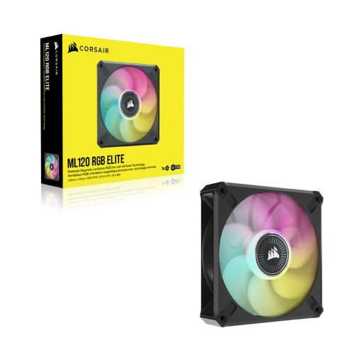 Продати Кулер для корпусу Corsair iCUE ML120 RGB ELITE Premium 120mm PWM (CO-9050112-WW) Black за Trade-In у інтернет-магазині Телемарт - Київ, Дніпро, Україна фото