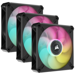 Фото Кулер для корпуса Corsair iCUE ML120 RGB ELITE Premium 120mm PWM Triple Fan with Lighting Node (CO-9050113-WW) Black