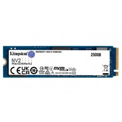 Photo SSD Drive Kingston NV2 3D NAND 250GB M.2 (2280 PCI-E) NVMe x4 (SNV2S/250G)