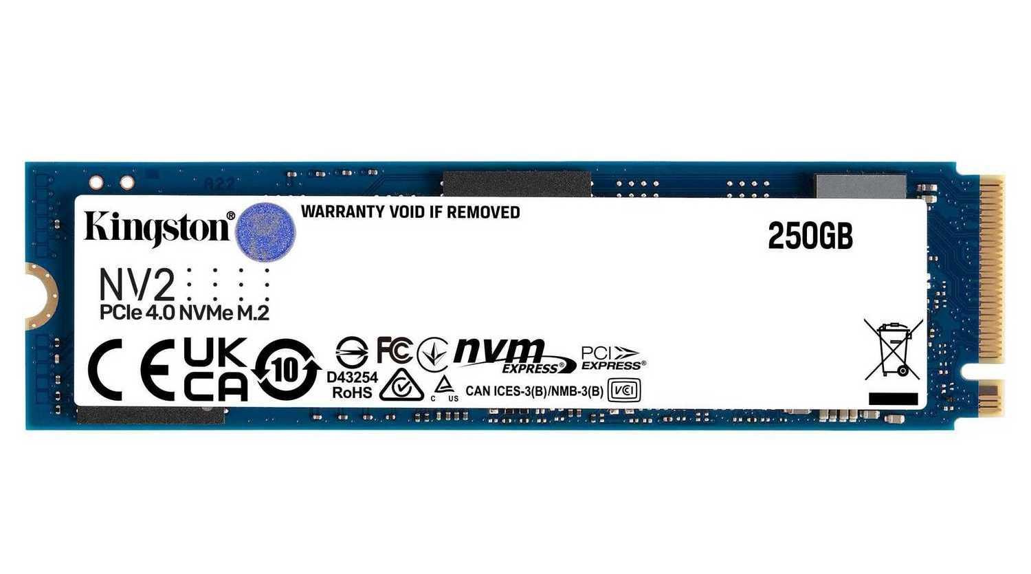 Ssd диск Kingston Nv2 3d Nand 250gb M2 2280 Pci E Nvme X4 Snv2s