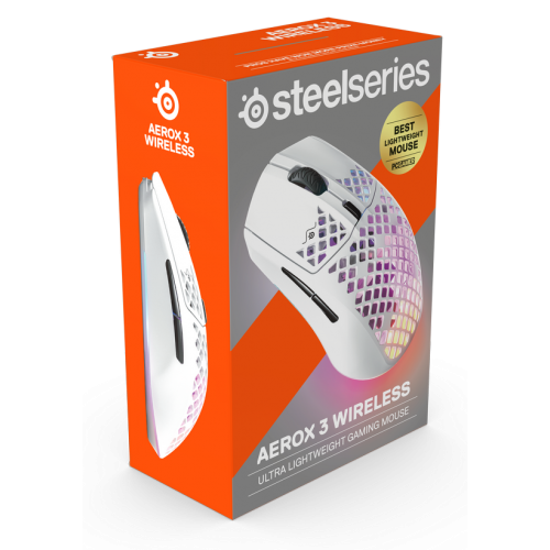 Photo Mouse SteelSeries Aerox 3 Wireless (62608) Snow