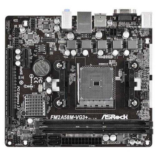 Продать Материнская плата AsRock FM2A58M-VG3+ R2.0 (FM2+, AMD A58) по Trade-In интернет-магазине Телемарт - Киев, Днепр, Украина фото