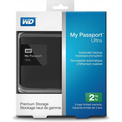 Купить Внешний HDD Western Digital My Passport Ultra 2TB WDBBKD0020BBK-EESN Black - цена в Харькове, Киеве, Днепре, Одессе
в интернет-магазине Telemart фото
