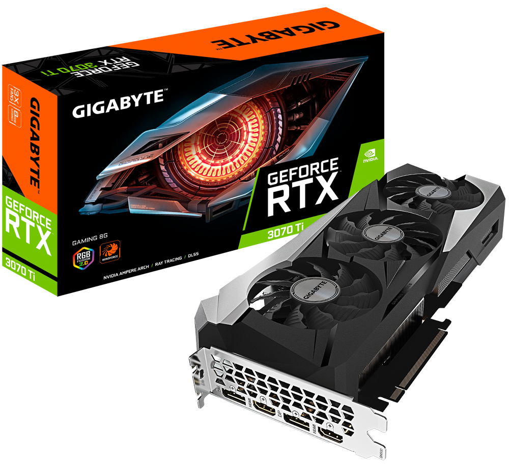 Продать Видеокарта Gigabyte GeForce RTX 3070 TI Gaming 8192MB  (GV-N307TGAMING-8GD) по Trade-In интернет-магазине Телемарт - Киев, Днепр,  Украина