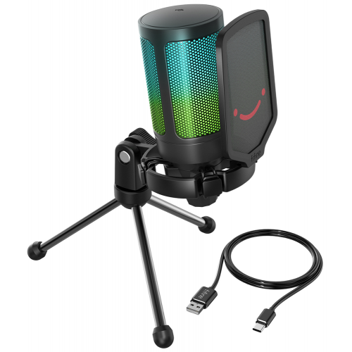 Микрофон Fifine AmpliGame A6V (A6V) Black купить в Украине: Киев, Днепр, Харьков, Одесса  | Низкая цена, отзывы, характеристики от TELEMART фото