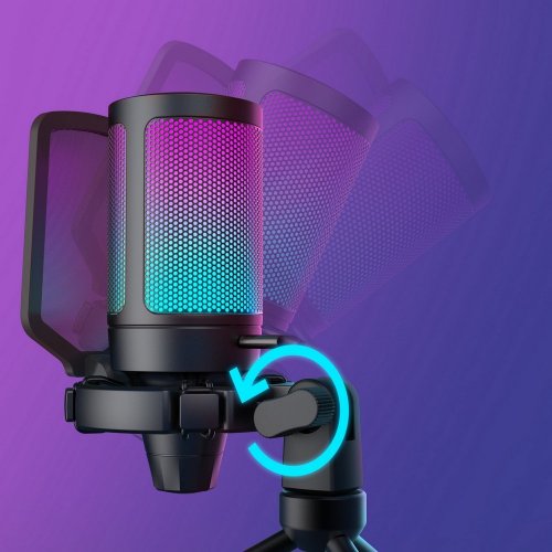 Микрофон Fifine AmpliGame A6V (A6V) Black купить в Украине: Киев, Днепр, Харьков, Одесса  | Низкая цена, отзывы, характеристики от TELEMART фото