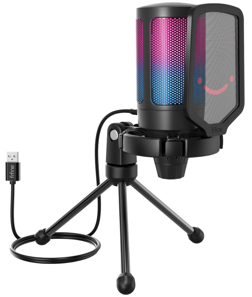 Микрофон студийный Fifine T669 USB черный - отзывы покупателей на