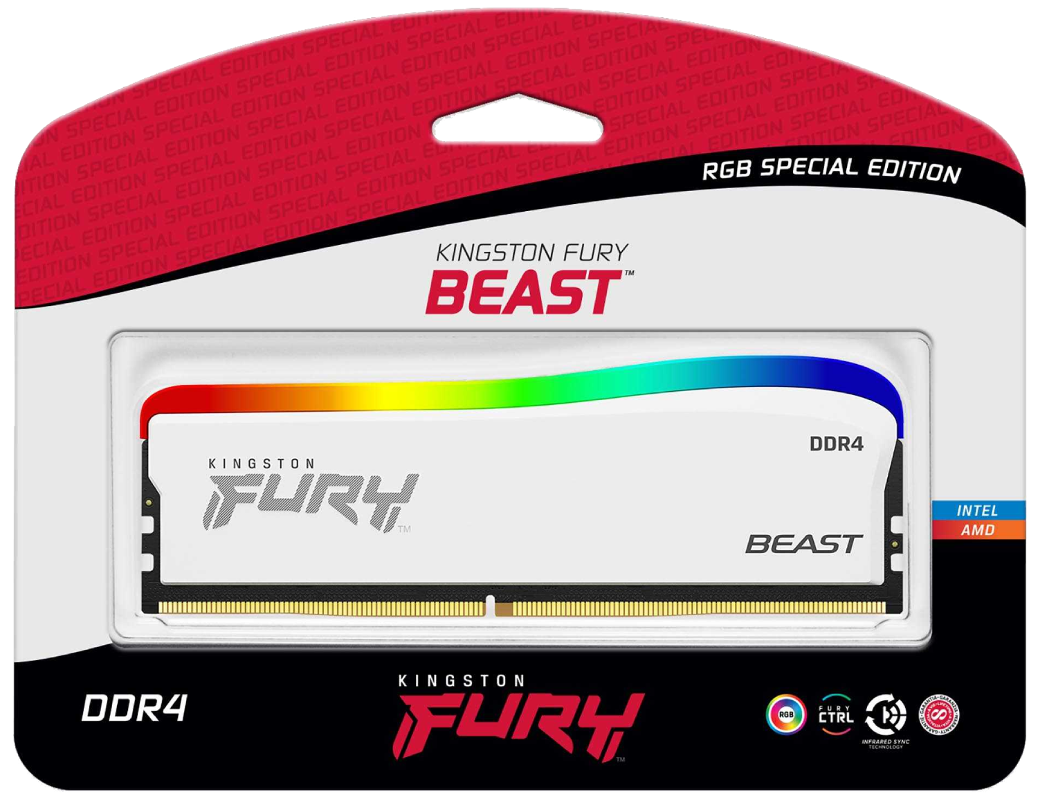 ОЗУ Kingston DDR4 8GB 3200Mhz FURY Beast RGB Special Edition ...